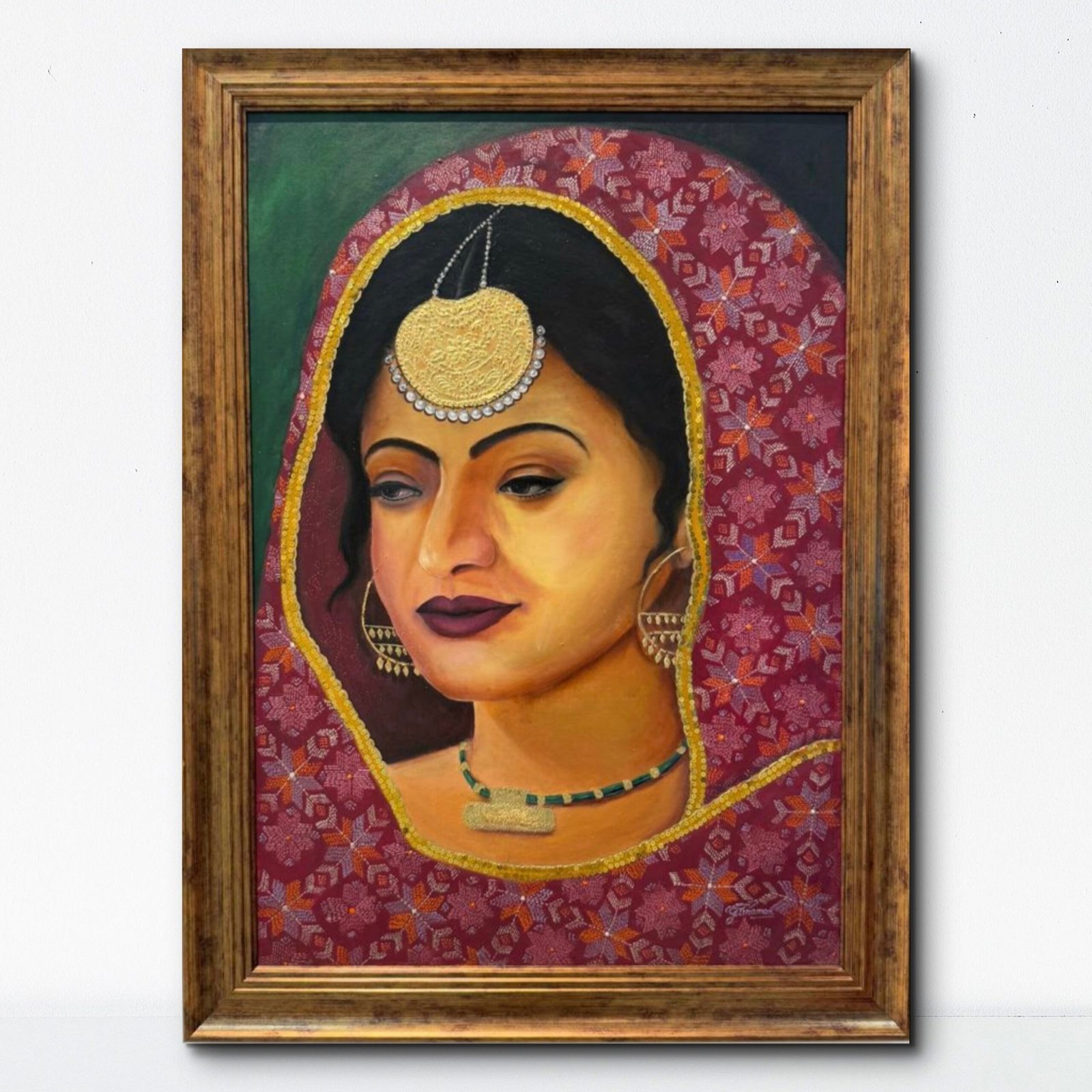 Yearning Through Smile | Mixed Media on Canvas