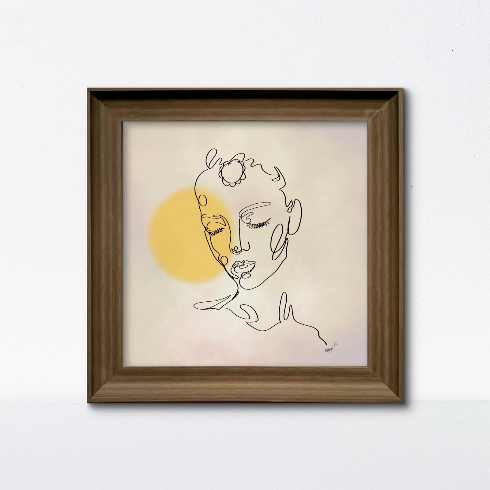 Inner Quest | One-Line Digital Art Print on Canvas