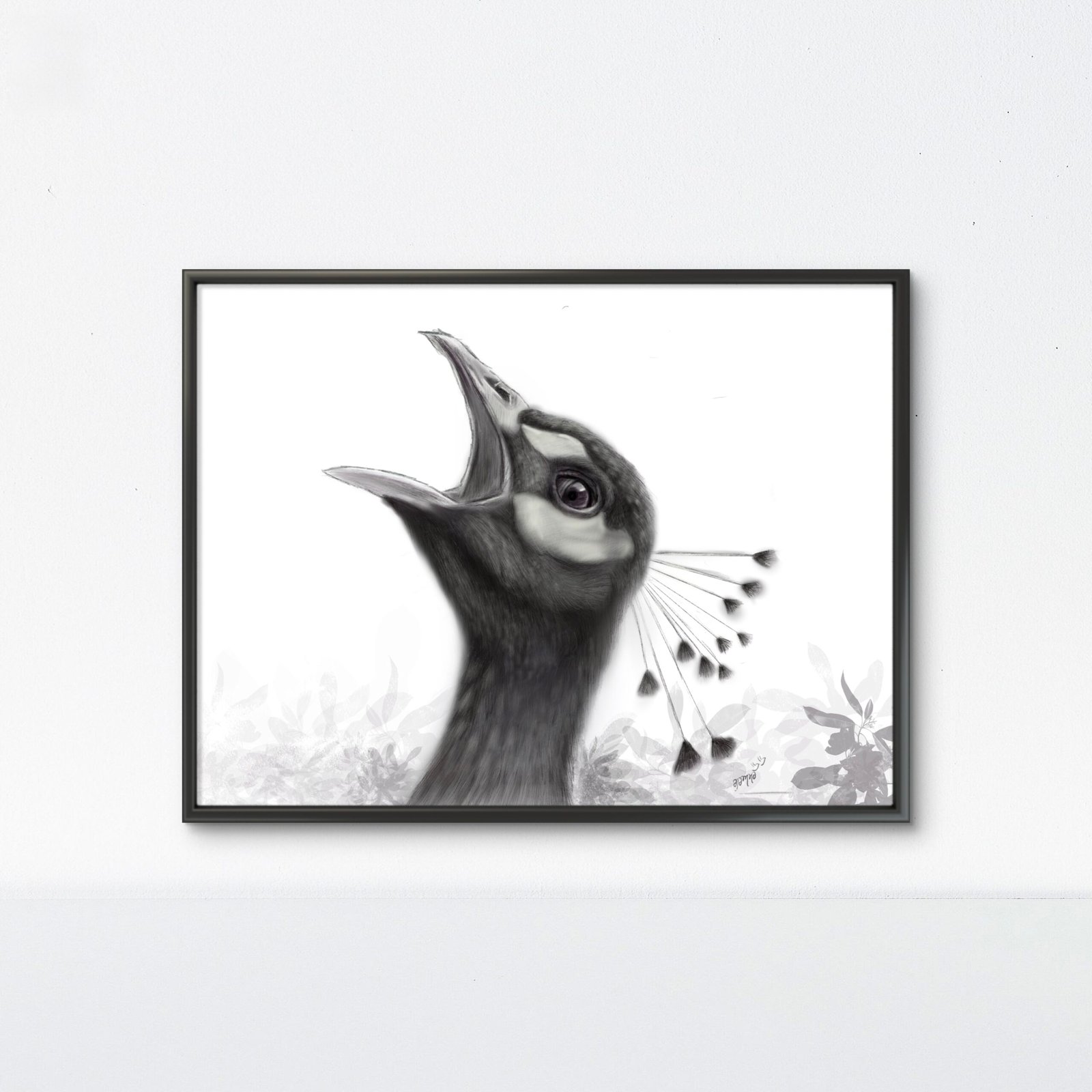 Aura | Digital Peacock Face SketchAura | Digital Peacock Face Sketch