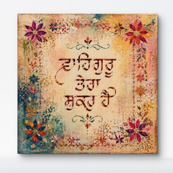 Waheguru Tera shukar aa | corner border
